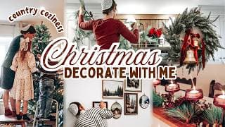 Decorating My New Kitchen For Christmas For The First Time Ever! | A Cozy Country Christmas