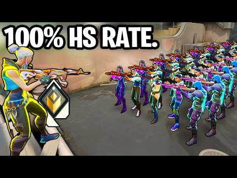 100% Headshot Rate Vs 100 Bronze Players... (insane Aim)