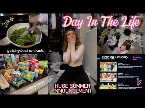 Productive Day In The Life 💝 Clean + Reset, Groceries, Huge Announcement + Love Island | Savway