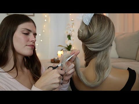 Asmr Giving You A Haircut ✂️🤍 Real Haircutting, Parting, Brushing, Scissor Sounds (whisper)