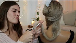 Asmr Giving You A Haircut ✂️🤍 Real Haircutting, Parting, Brushing, Scissor Sounds (whisper)