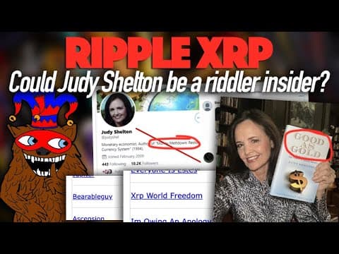 More Info Reveals Judy Shelton Could Be An Riddler Insider Based On New Clues About Ripple & Xrp