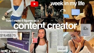 How I Make 6 Figures As A Content Creator👩🏻‍💻 Realistic Week In My Life + Behind The Scenes