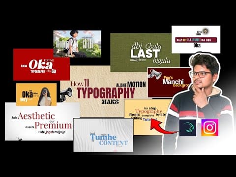 How To Make Typography Reels Editing In Telugu Mobile Alight Motion Cap Cut Reel Instagram Trending