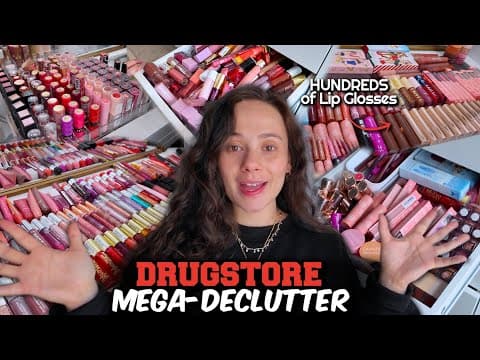 The Biggest Drugstore Lip Collection Ever! Lipsticks, Glosses, Liners, Let's Declutter
