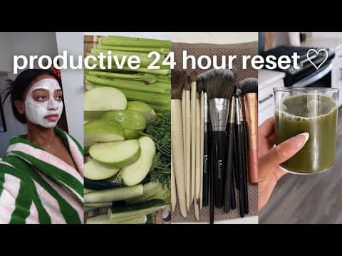 Productive 24 Hour Reset // Motivation ☆ Cleaning + Green Juice Recipe + More // Vlogmas Day 8