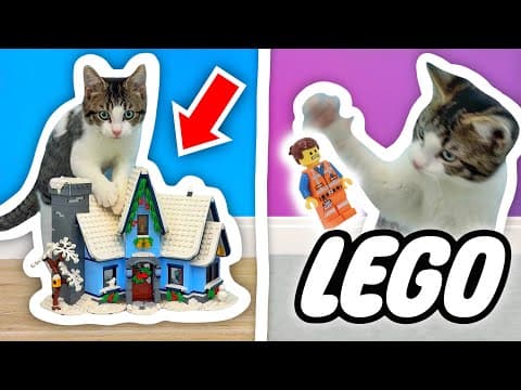 Kitten Destroys Lego Village!