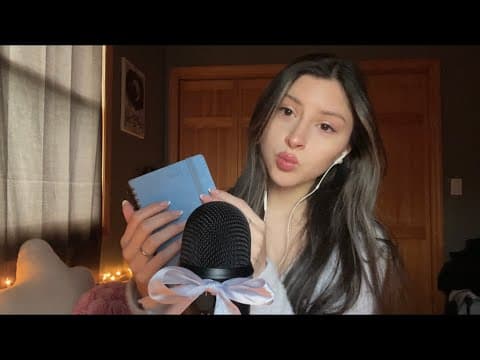 Asmr Calming Sound Assortment 🤍🎀📖 Some Anticipatory Triggers, Tapping, Hand Movements, Whispers