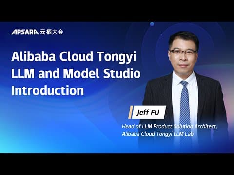 Alibaba Cloud Tongyi Llm And Model Studio Introduction