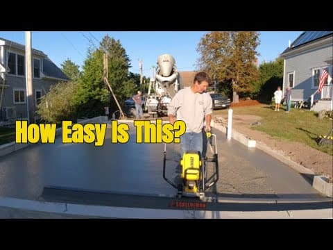 Watch Us Pour 600 Sq Ft Of Concrete With Just Two Guys!