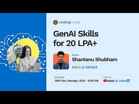 Genai Skills For 20 Lpa+ Jobs | Big Tech Ai Careers Explained (live Masterclass)