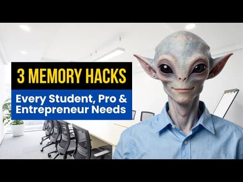 💡 Top 3 Memory Techniques Every Student, Professional & Entrepreneur Should Use