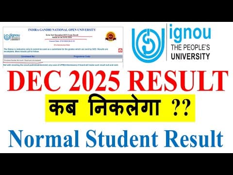 🔥ignou December 2025 Result Date Confirmed | All Student Result Declare Date Explained