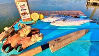 Catch And Cook Spanish Mackerel Sushi And Cajun Crab On The Boat!
