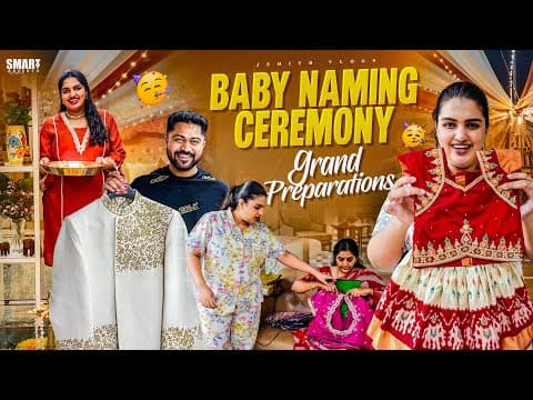 మా Baby Naming Ceremony కి మా Grand Preparations|theme Decor & పట్టు Sarees & Dresses|juhith Vlogs|