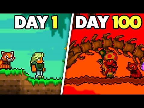 I Spent 100 Days In Terraria And It Was Amazing