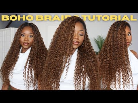 How To Do Full Boho Braids With #30 Color Hair | Step-by-step Tutorial