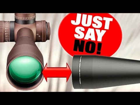 Bigger Ain’t Better, Rifle Scope Objectives