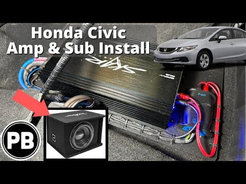 2012 - 2015 Honda Civic Amp And Sub Install (to Factory Radio)