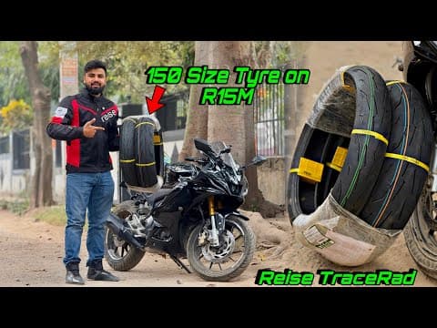 Best Tyres For R15m | Reise Tracerad Tyres | Upgrading Tyre Size Of Vamp 😍