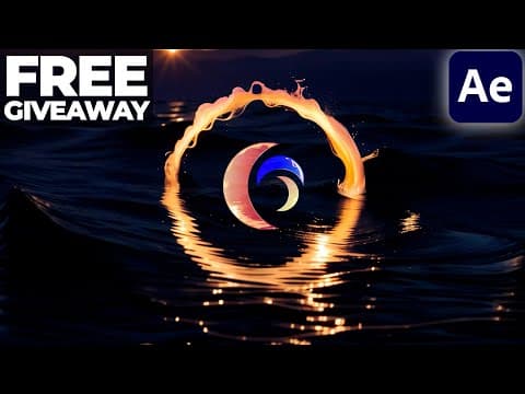 Realistic Water Logo Animation Opener. After Effects Template Download And Tutorial On How To Use It