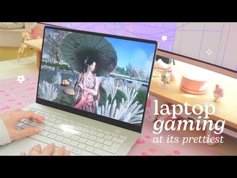 ☁️ Gaming On (probably) The Most Aesthetic Gaming Laptop | Ft. Asus Rog Zephyrus G14 ✧