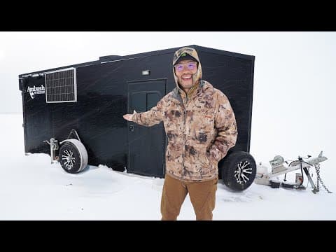 2 Days Ice Camping In My New Off-grid Ice House!