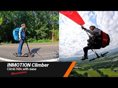 Jumping Off A Cliff With An Electric Scooter! - Paragliding No Driver Needed