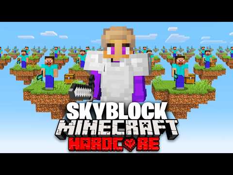 100 Players Simulate Skyblock Battle Royale