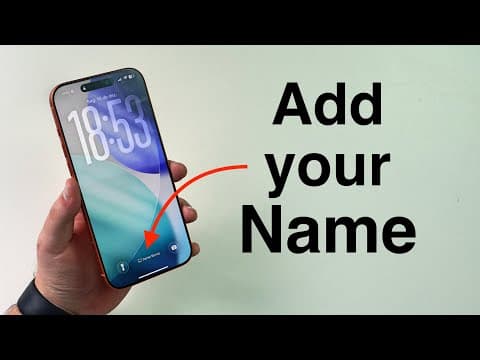 (ios 26) How To Add Your Name On Your Iphone Lock Screen!