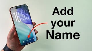 (ios 26) How To Add Your Name On Your Iphone Lock Screen!