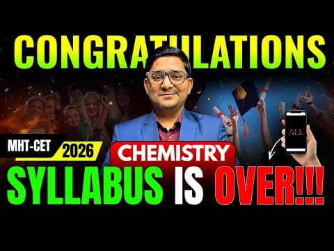 Congratulation🎉🎉  Chemistry Syllabus Is Over!!! Toppers Advance & Droppers Batch #mhtcet #study