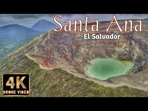 Santa Ana Ciudad Y Volcano, Las Siete Cascadas & Cerro Tecana, El Salvador 4k Hdr Drone