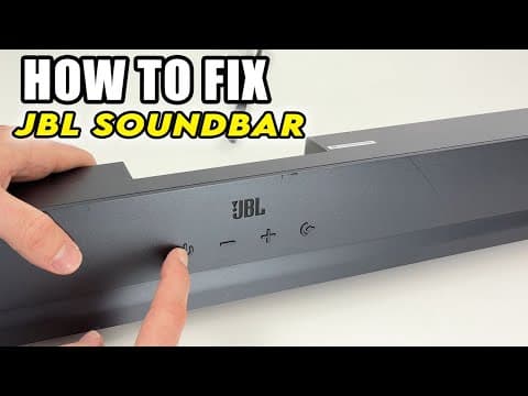 How To Fix Your Jbl Soundbar Not Working