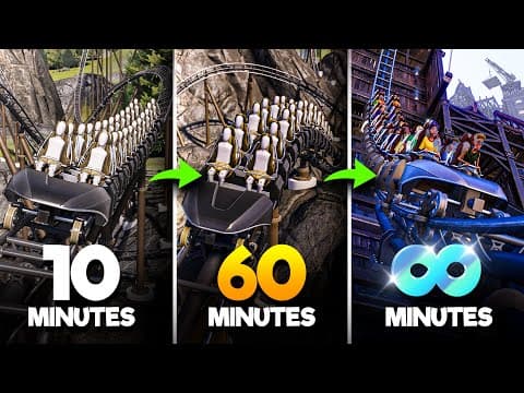 Building A Full Rollercoaster In 10 Minutes, 60 Minutes And Unlimited Time!