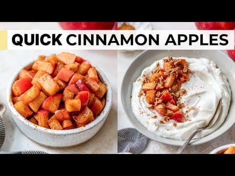 Easy Cinnamon Apples For Oats, Yogurt, Pancakes And More!