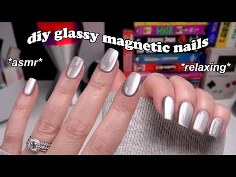 Diy *glass* Magnetic Gel Manicure At Home | The Beauty Vault