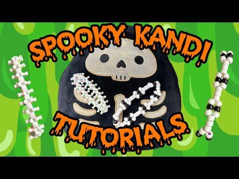 How To Make Kandi: Bone Stitch & Spine Stitch | Easy Halloween Kandi Tutorial