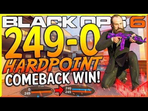Black Ops 6: "249-0 Hardpoint Comeback Win!" - Team Challenge #2! (bo6 Clutch Hardpoint Comeback)