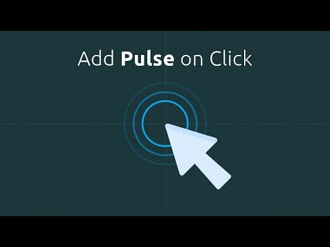 Pulse Effect On Click Using Css & Vanilla Javascript