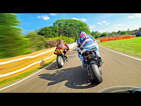 Yamaha R1 Superbike Race On Bicycle Lane