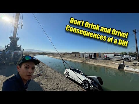 Drunk Driver Crashes Into A Canal!