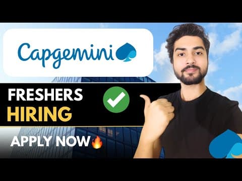 Capgemini Mass Hiring Freshers🔥open To All | 2025,2024,2023