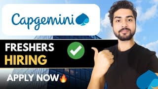 Capgemini Mass Hiring Freshers🔥open To All | 2025,2024,2023