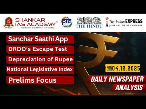 Daily Current Affairs Analysis | December 4th,  2025 | Shankar Ias Academy | Upsc | Mains 2025