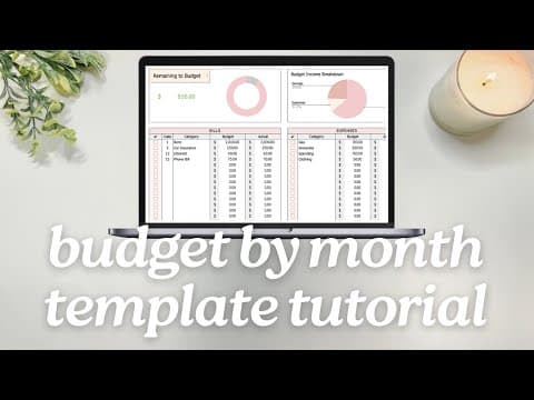 Updated How To Use Budget By Month Template | Budget Beginners | Spreadsheet Tutorial | Monets Money