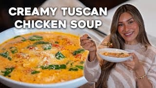 Creamy Chicken Tuscan Soup I Low Carb I High Protein