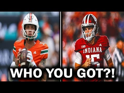 Mattbegreat's Prediction For #1 Indiana Vs #10 Miami (national Championship)