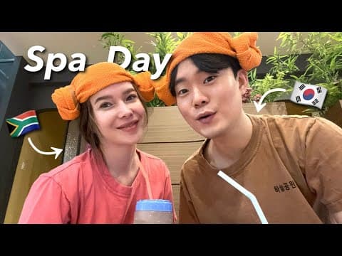 Spa Day With My Husband🧖🏻‍in Korea🇰🇷 Relaxing Our Bodies & Minds😌 (+ Cozy Cafe☕️, Food🍜 & Nature🍀)