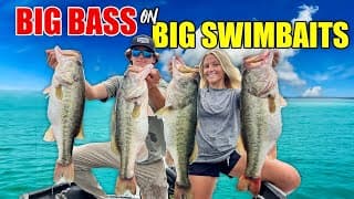Big Bass On Big Swimbaits - 30lbs On The Skeeter!